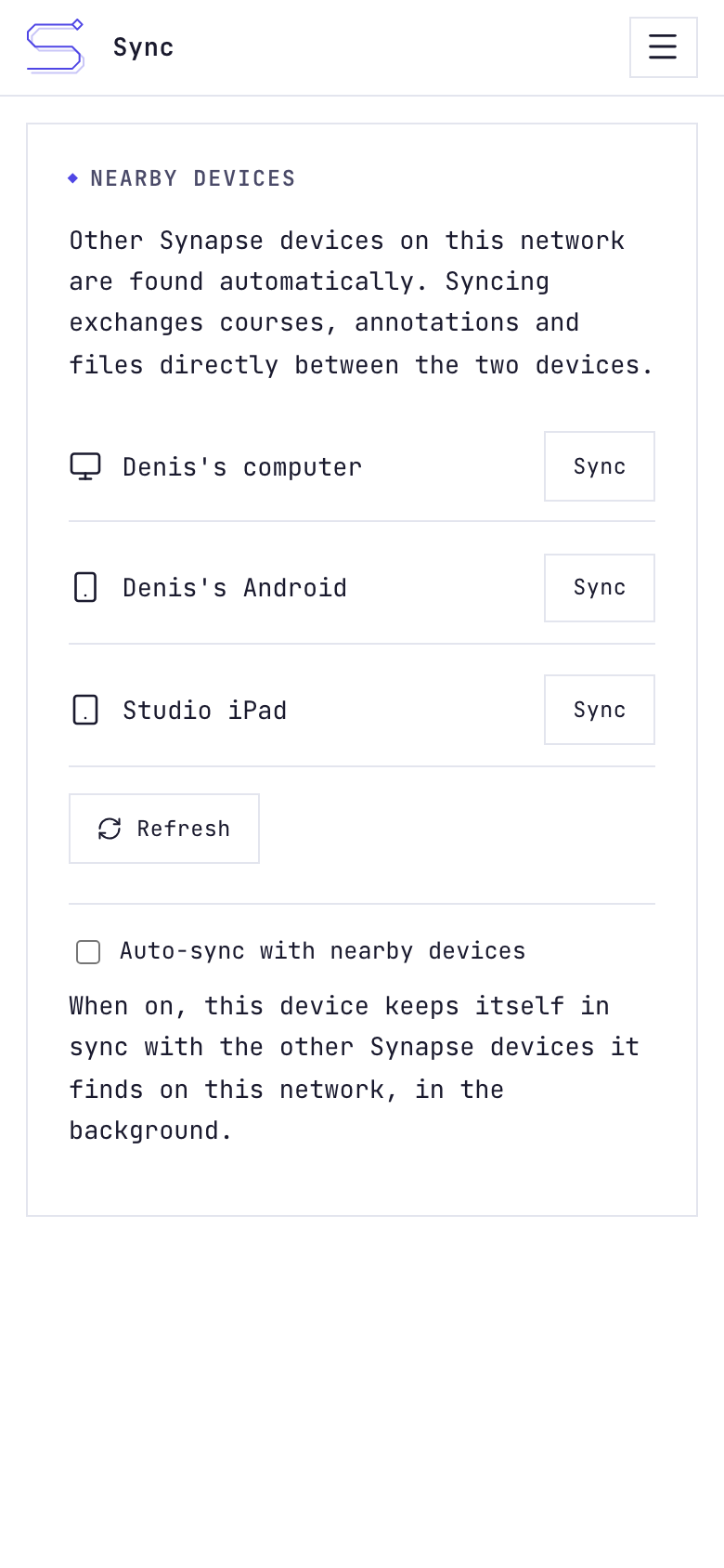 Backup and sync on a phone